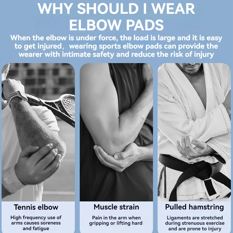 1Pcs Elbow Pads Silicone Compression Elbow Protection Sports Injuries 3D Knit Adjustable Elbow Support Tennis Basketball Unisex