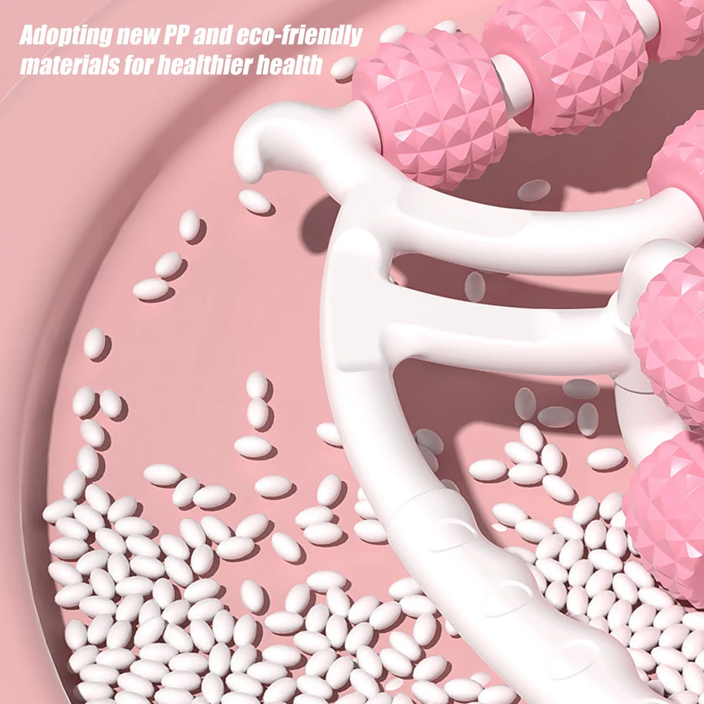 1pcs Trigger Point Massage Foam Roller Stick for Arms, Tennis Elbow Muscle Roller,Hard Spiky Massage Ball and 20 Wheel Cellulite