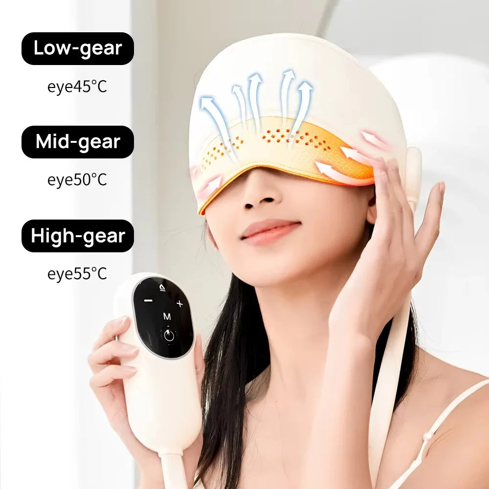 Electric Head & Eye Massager – Air Pressure, Graphene Heating & Hot Compress for Sleep & Stress Relief