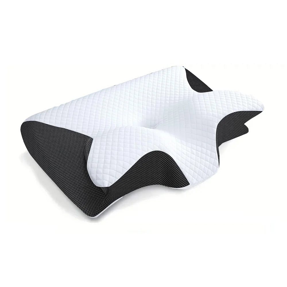 2-in-1 Memory Foam Cervical Pillow – Ergonomic Contour Orthopedic Neck Pain Support Pillow
