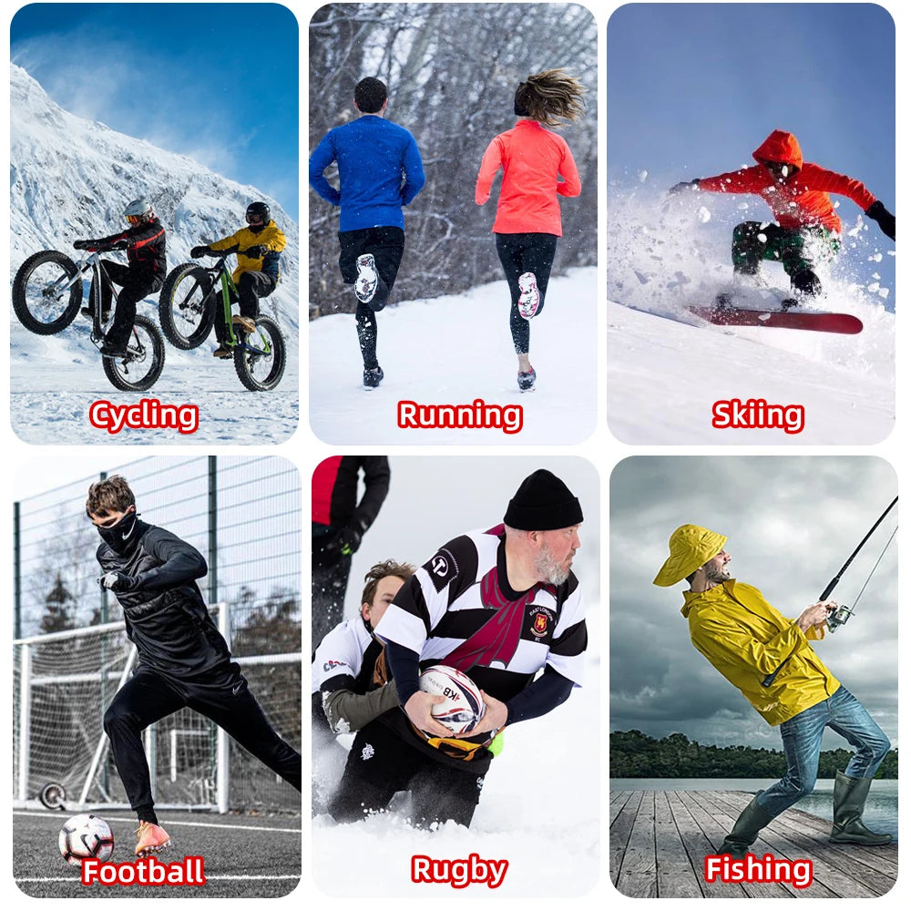 DAREVE Cycling Leg Warmers Winter Keep Thermal Anti Slip Cycling Leg Man Anti UV Moisture Wicking Quick Dry Cycling Leggings