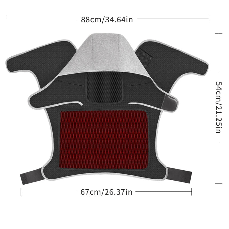 Red Light Therapy Hooded Shawl – 3-Gear Heat & Massage