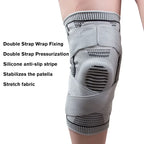 Medical 3D Silicone Knee Brace – Compression Sleeve with Patella Gel Pads & Side Stabilizers (1 Pair)