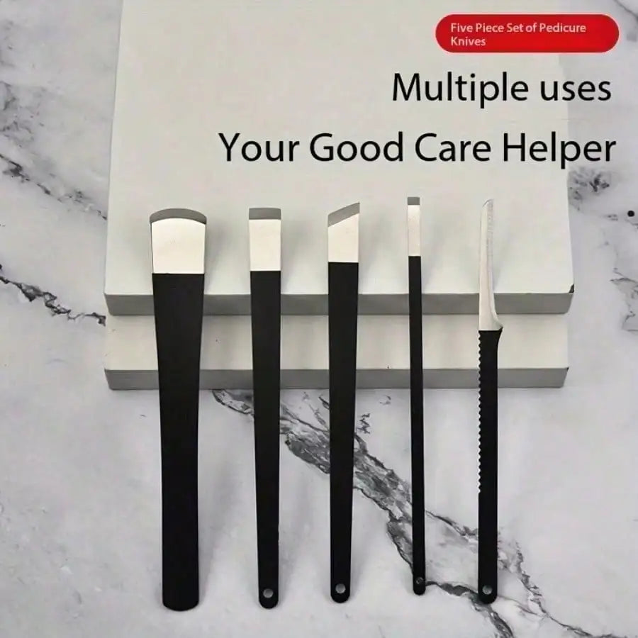 Stainless Steel Ingrown Toenail Pedicure Kit – 4/5/6-Piece Callus Shaver & Hard Skin Removal Tools