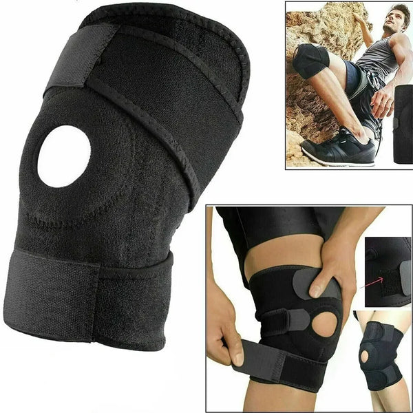 Knee Brace with Side Stabilizers – Adjustable Buckle Support for Joint Pain & Arthritis Relief in Men & Women