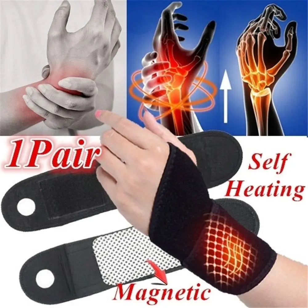 Tourmaline Self-Heating Wrist Brace – Far Infrared & Magnetic Therapy