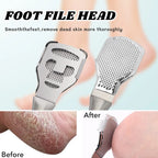 1Set Foot Razor Callus Remover Heel Hard Skin Corn Shaver Stainless Steel File Wood Grain Handle 10Pcs Blade Pedicure Tools Kit