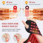 Wireless Red Light Therapy Wrist & Ankle Strap – 660nm & 850nm for Tenosynovitis & Pain Relief