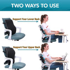 HEALTENCE Memory Foam Lumbar Back Cushion – Ergonomic Car & Office Support