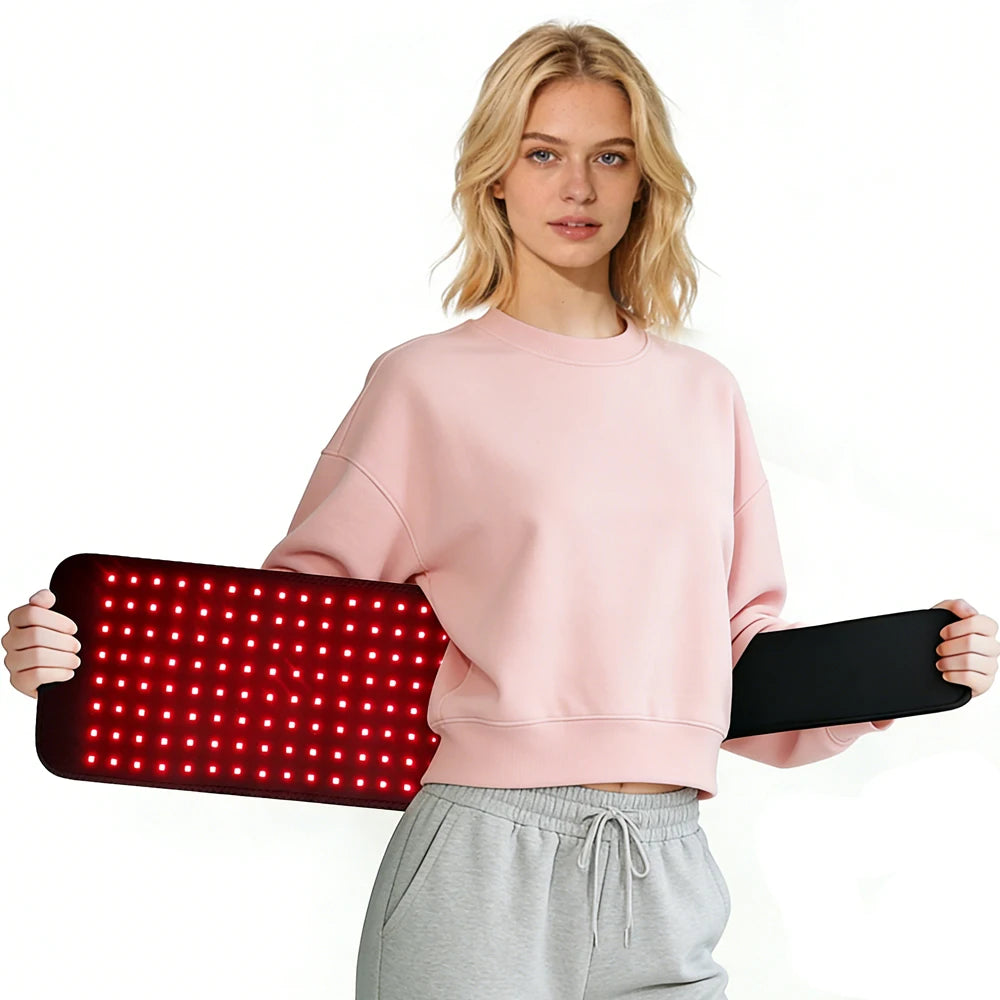 Red & Infrared Light Therapy Belt – 120 LEDs, 660nm & 850nm for Pain Relief