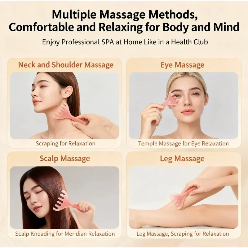 Portable 6-Claw Head Massager – Scalp & Body Acupoint Therapy Handheld Muscle Relaxation & Scraping Tool