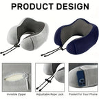 1pc Slow Rebound Travel Pillow,U-shaped Headrest Neck SupportPillow,Nap Pillow Travel Airplane Pillow For Office travel Airplane