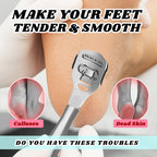 1Set Foot Razor Callus Remover Heel Hard Skin Corn Shaver Stainless Steel File Wood Grain Handle 10Pcs Blade Pedicure Tools Kit