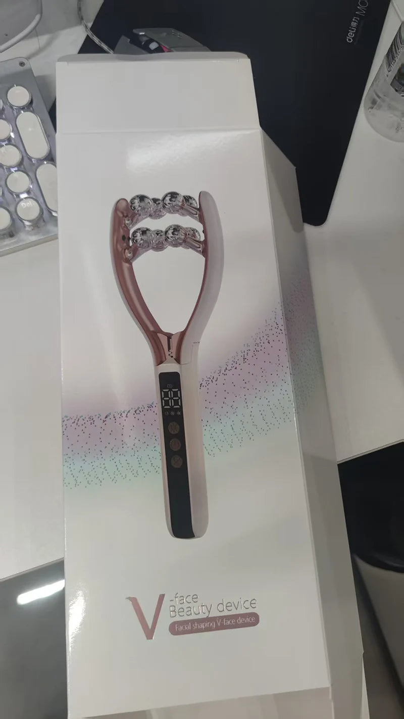 RF EMS Micro-Current Face Roller – V-Face Slimming, Firming & Lifting Facial Massage Instrument