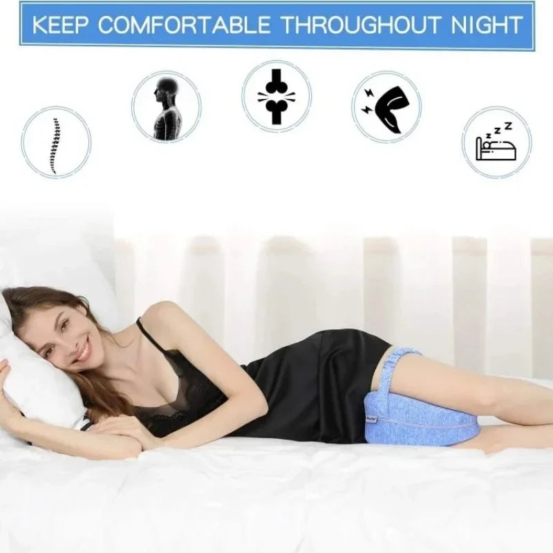Memory Foam Leg Pillow – Knee Support for Side Sleepers & Sciatica Relief