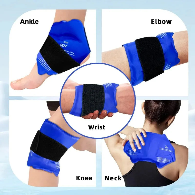 Reusable Gel Cold & Hot Ankle Ice Pack Wrap – Adjustable Brace for Injuries, Sprains & Pain Relief