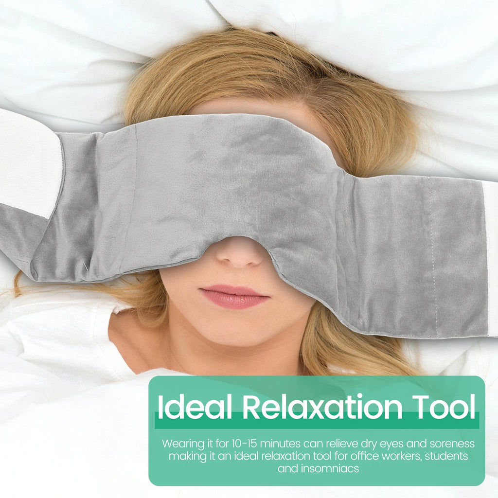 Weighted Eye Mask – Soft Breathable Blackout Sleep Mask with Adjustable Strap & Removable Weighted Cover