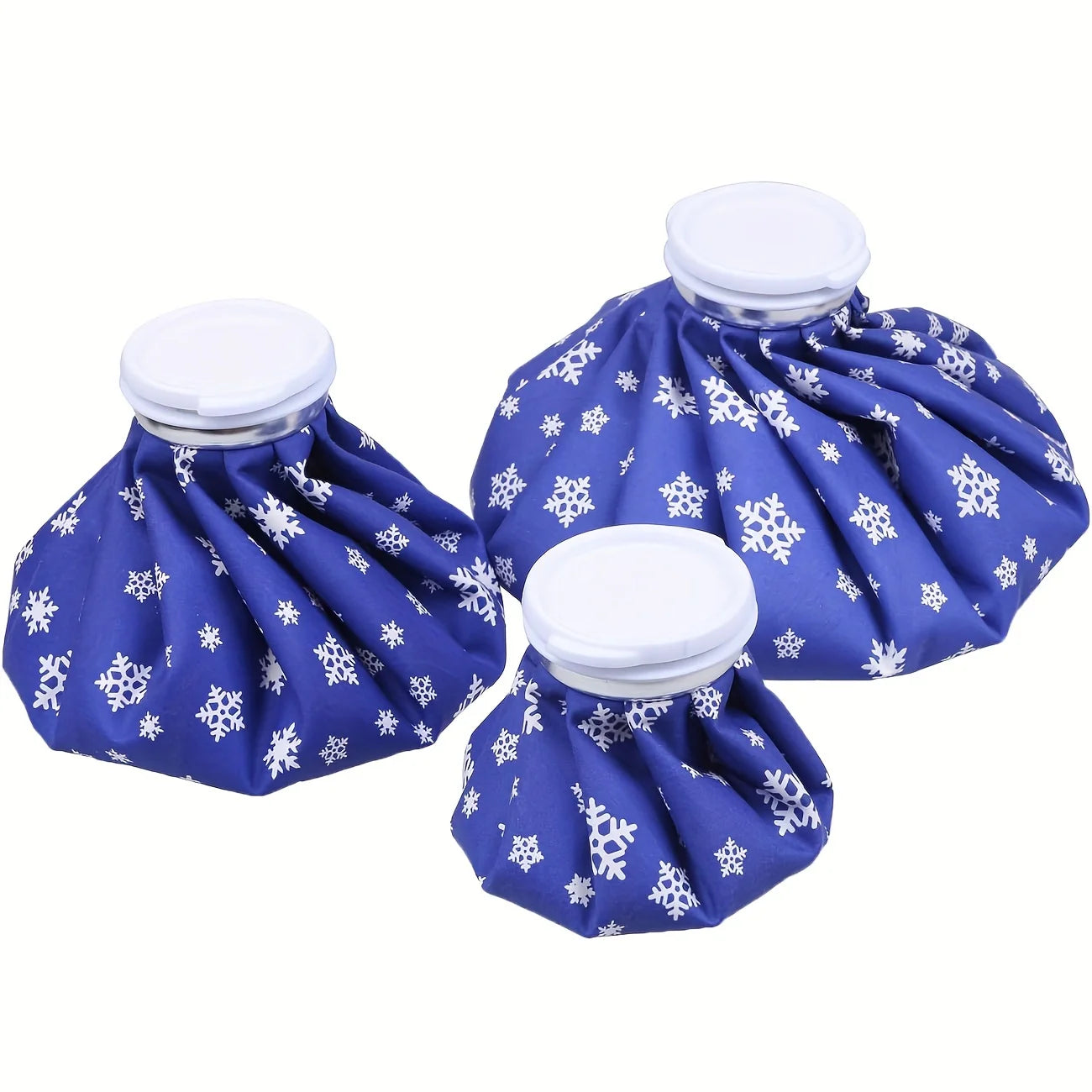 Reusable Ice Bag Set – 6", 9" & 11" Cotton Cold & Heat Pack for Knee, Head & Leg Pain Relief