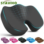 HEALTENCE Memory Foam Coccyx Seat Cushion – U-Shaped Ergonomic Support