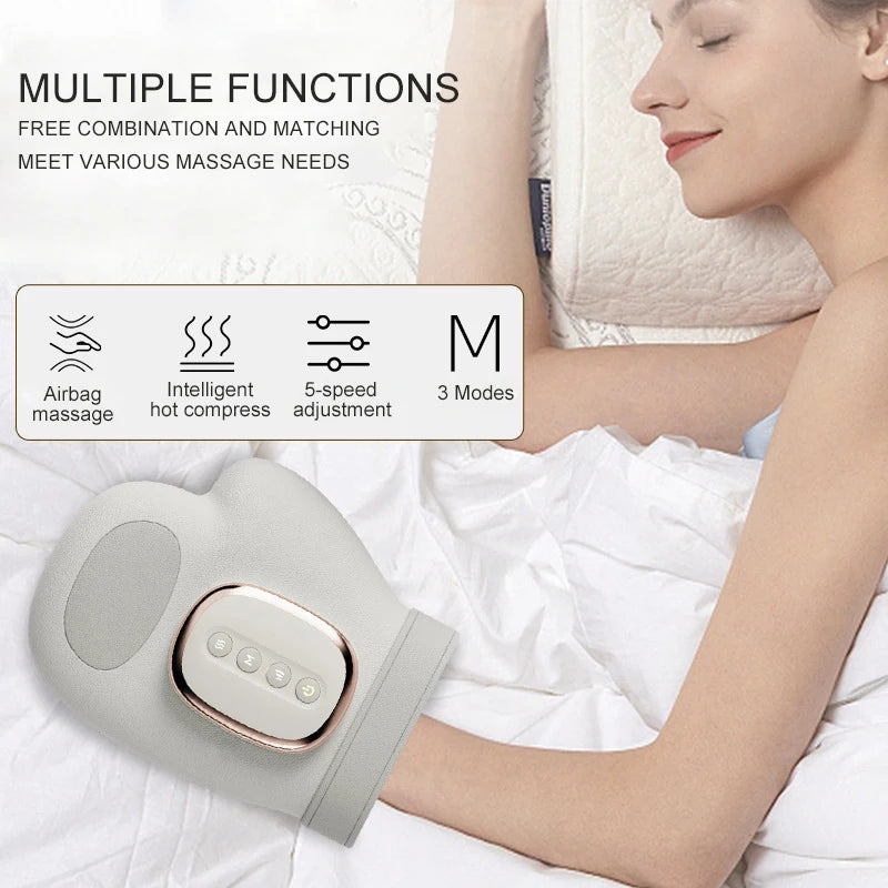 Electric Hand Massager with Airbag – Compress Carpal Tunnel Wrist & Finger Kneading Vibrating Gloves