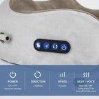 HEALTENCE 3D Shiatsu Neck Massager – U-Shaped Vibrating Pillow