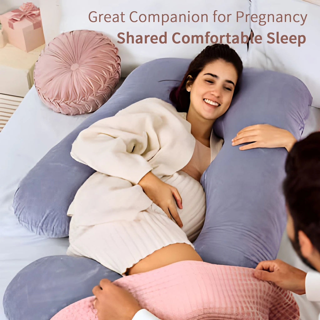 G-Shape Full Body Pregnancy Pillow with Removable Cover