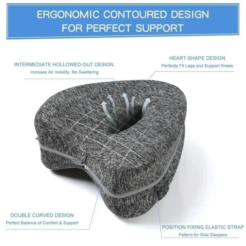 Memory Foam Leg Pillow – Knee Support for Side Sleepers & Sciatica Relief