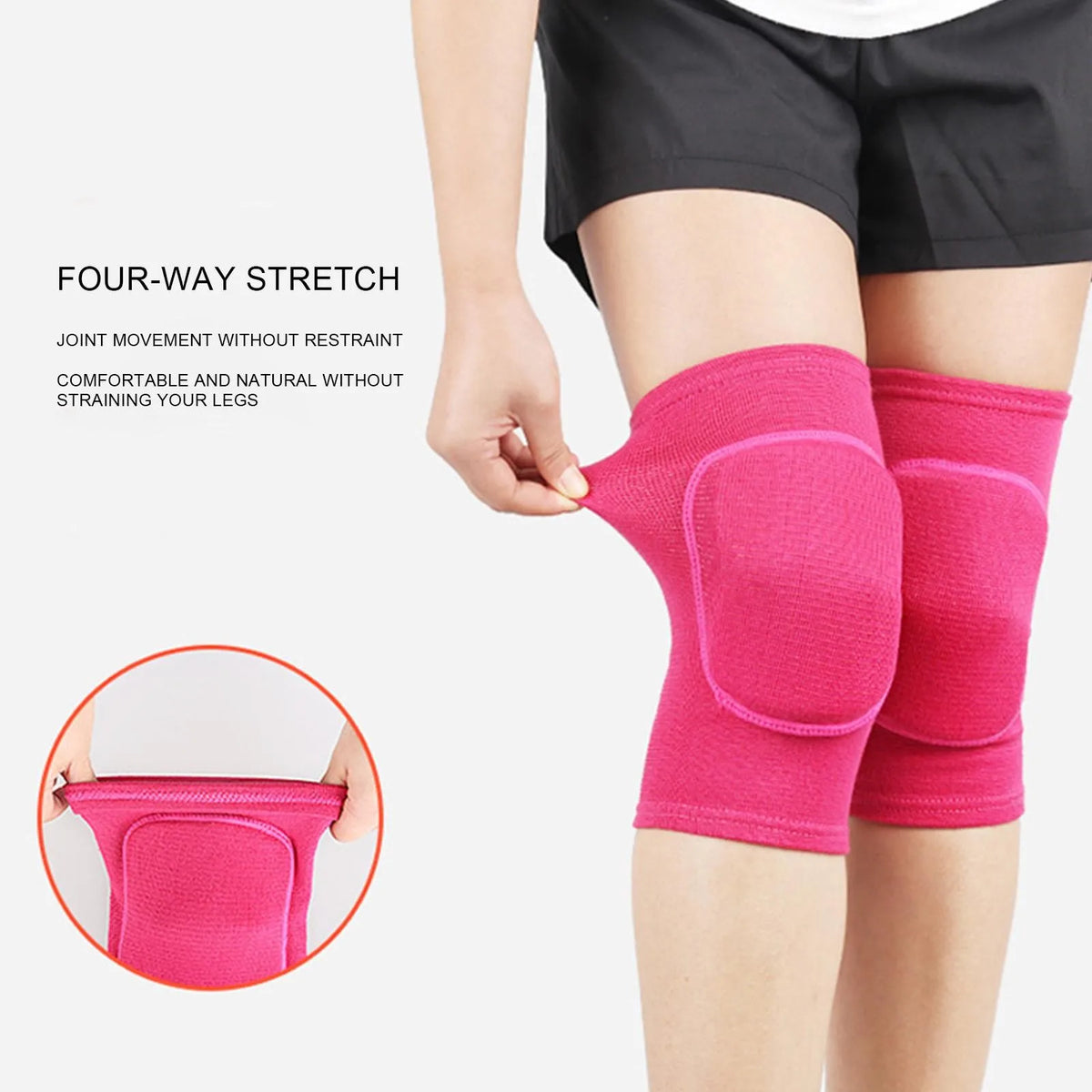 Sports Compression Knee Pads – Elastic Thickened Sponge Knee Brace for Dancing, Workout & Training