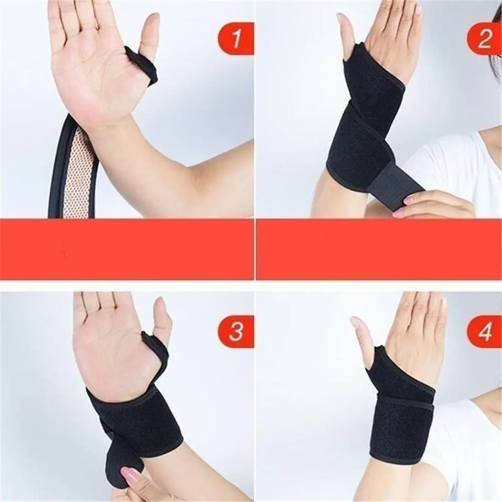 Tourmaline Self-Heating Wrist Brace – Far Infrared & Magnetic Therapy