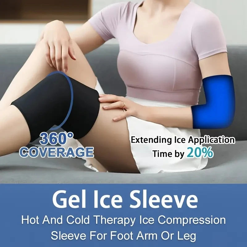 Multipurpose Gel Ice Sleeve – Reusable Hot & Cold Pack for Elbow, Knee, Ankle & Hand