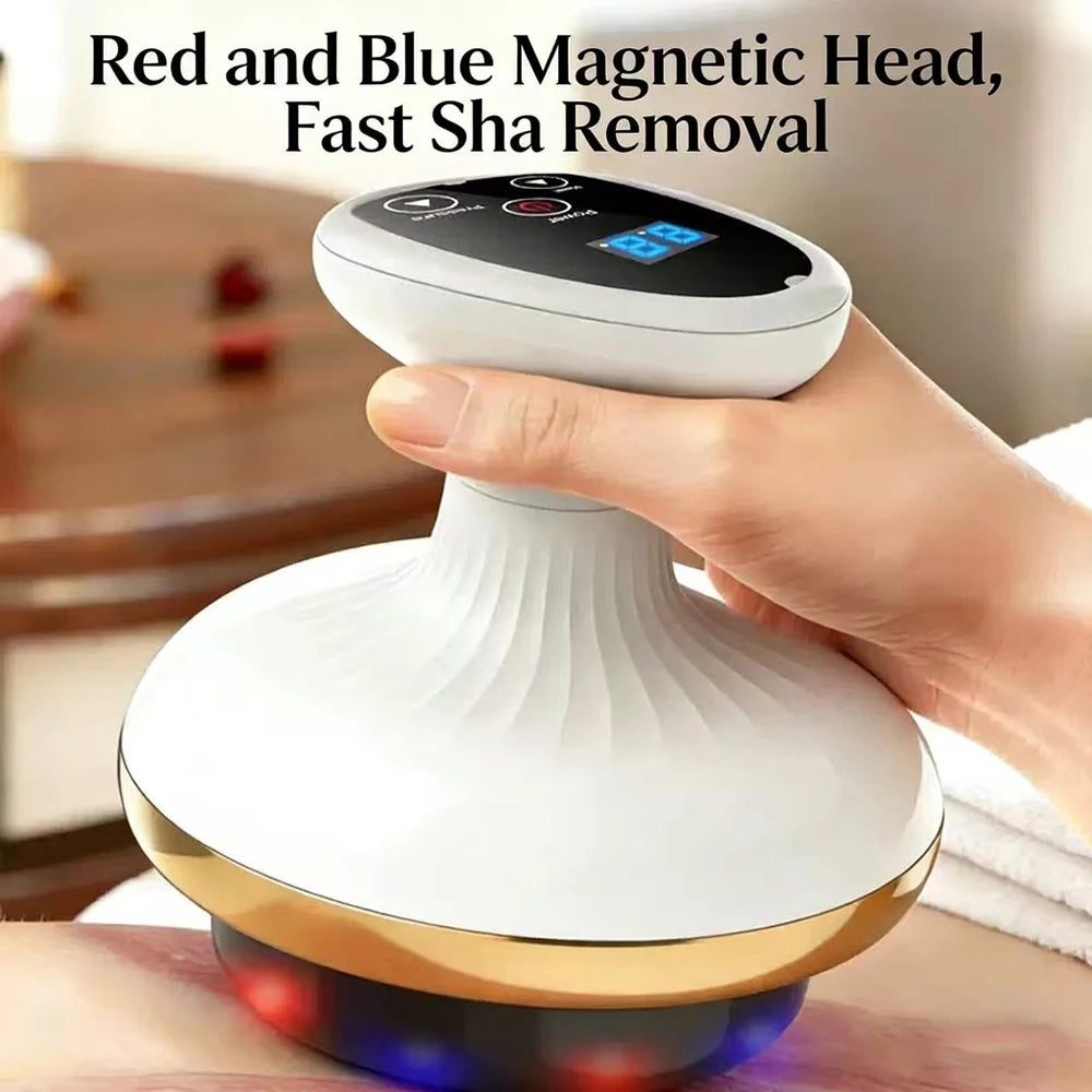 Home Electric Scraping & Cupping Massager – Heated Suction Cups & Anti-Cellulite Massage Device