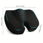 HEALTENCE Memory Foam Chair Cushion – Ergonomic Hip & Back Support