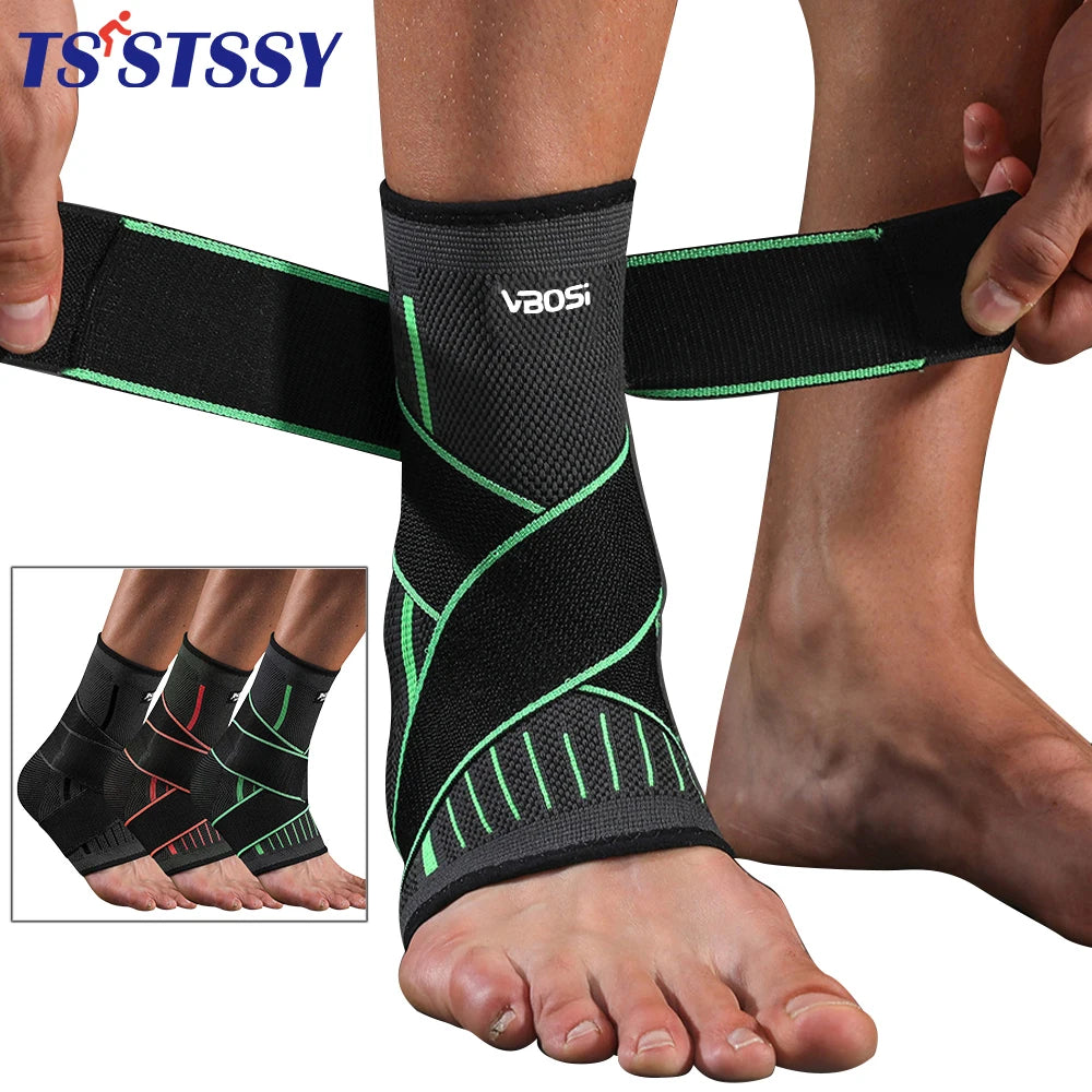 Adjustable Elastic Ankle Brace Compression Sleeve Foot Support Stabilizer for Plantar Fasciitis Achilles Tendonitis Sports Sock