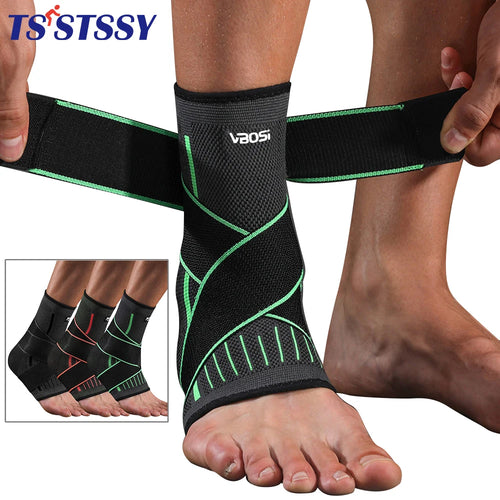 Adjustable Elastic Ankle Brace Compression Sleeve – Foot Support for Plantar Fasciitis & Achilles Tendonitis