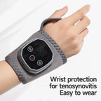 Electric Heat & Vibration Ankle Wrist Massager – Hot Compress Therapy Heated Wrap Brace