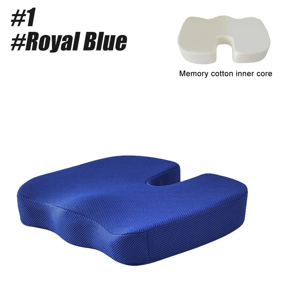 HEALTENCE Memory Foam Coccyx Seat Cushion – U-Shaped Ergonomic Support