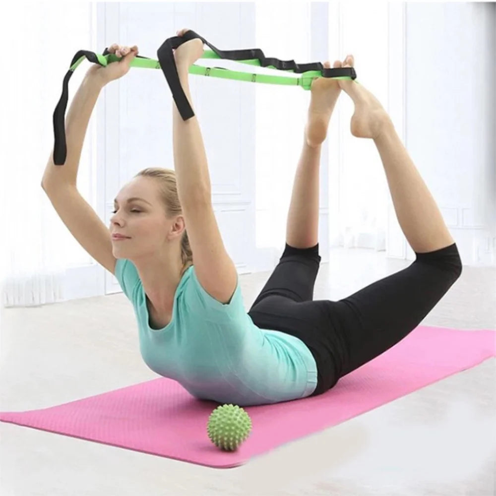 Extra Long Non-Elastic Yoga Strap – Flexibility Stretching Belt for Splits, Dance, Pilates & Physical Therapy