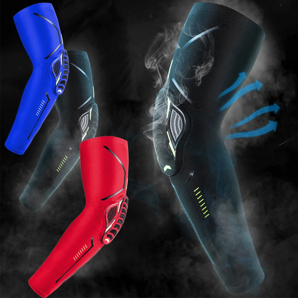 1Pair Sports Crashproof Knee Support Pad Elbow Brace Arm Leg Compression Sleeves Outdoor Basketball Football Bicycle Protector