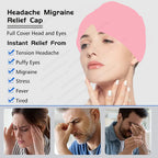 Headache & Migraine Relief Ice Hat – Gel Cold Compress Therapy Cap with Eye Mask for Pressure Pain Relief