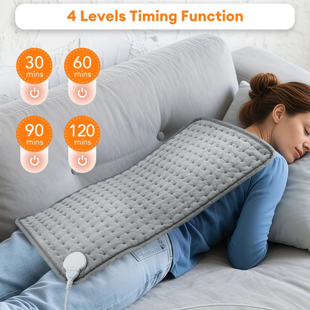 Electric Heating Pad Blanket with Timer – Shoulder, Neck, Back & Spine Leg Winter Warmer