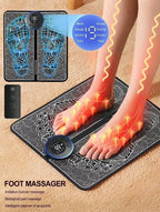 EMS Foot Massager Rechargeable Pad – Electric Foot Massage Tool for Blood Circulation & Relaxation
