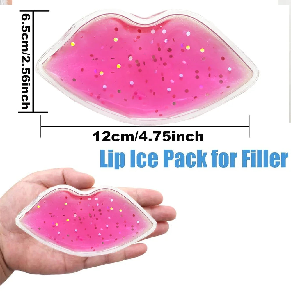 Lip Gel Ice Packs – Flexible Reusable Cold Compress for Lip Surgery, Cosmetic Injuries & Pain Relief