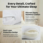 Ergonomic Memory Foam Cloud Pillow – Adjustable Loft Cervical Neck Pain Relief for All Sleepers