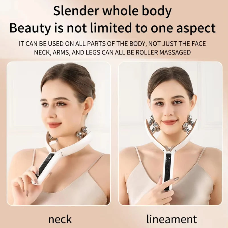 RF EMS Micro-Current Face Roller – V-Face Slimming, Firming & Lifting Facial Massage Instrument