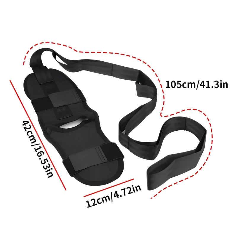Yoga Leg Stretcher Flexibility Strap – Elastic Stretching Band for Rehabilitation, Plantar Fasciitis & Ankle