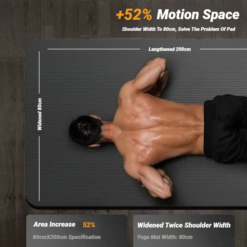 Two-Piece Extra Thick NBR Non-Slip Yoga Mat Set – High Quality Sport Mat for Fitness, Pilates & Gym