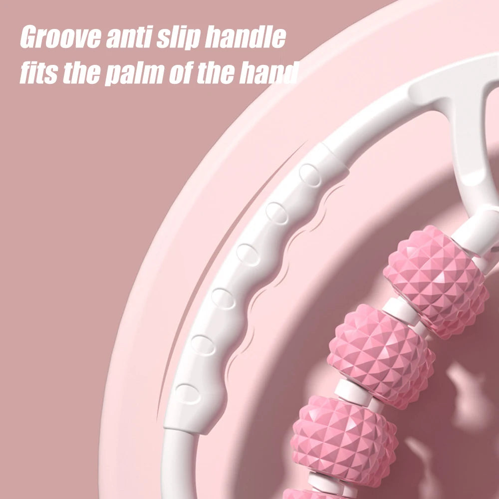 1pcs Trigger Point Massage Foam Roller Stick for Arms, Tennis Elbow Muscle Roller,Hard Spiky Massage Ball and 20 Wheel Cellulite