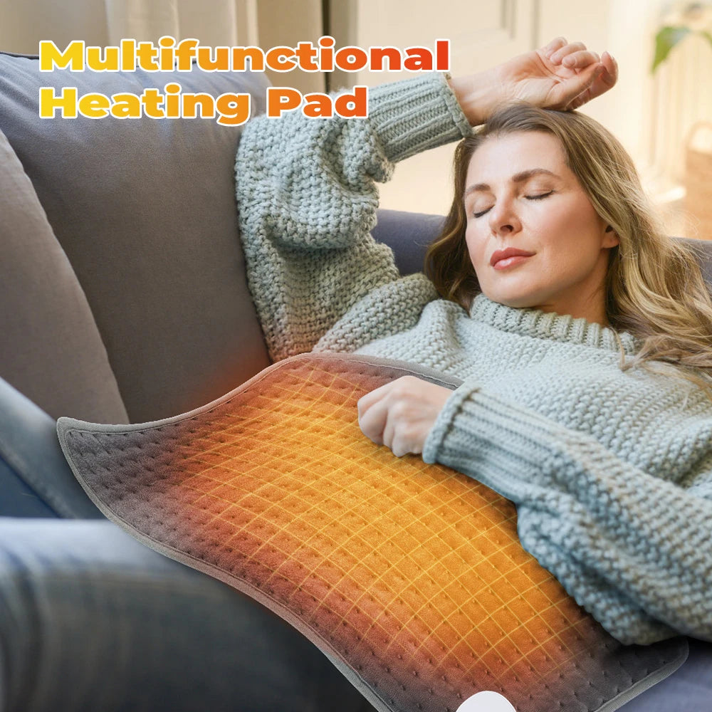 Electric Heating Pad Blanket with Thermostat – Hot Pad for Menstrual Cramps, Waist & Back Pain Relief