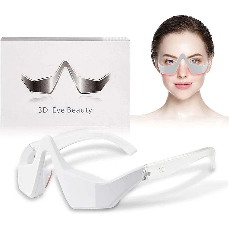 3D Red Light EMS Eye Massager Glasses – Dark Circles, Puffiness & Wrinkle Reduction Eye Care Device