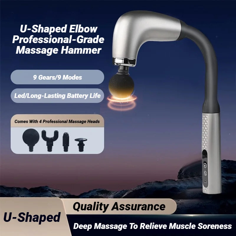 Percussion Massage Gun – 4 Heads Deep Tissue Relief